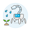 Watering Robot 1 Illustration from UX Colors Set