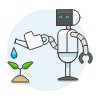 Watering Robot 2 Illustration from UX Colors Set