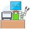 Barista Robot Illustration from UX Colors Set