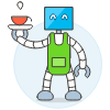 Waiter Robot 2 illustration - Free transparent PNG, SVG. No sign up needed.