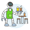 Waiter Robot 3 Illustration from UX Colors Set