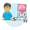 Dating Robot 6 illustration - Free transparent PNG, SVG. No sign up needed.