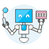 Dentist Robot Illustration from UX Colors Set