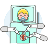 Operation Robot 1 Illustration from UX Colors Set | Free Download as SVG Vector and Transparent PNG | Streamline illustrations