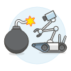 Bomb Disposal Robot Illustration from UX Colors Set