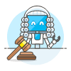 Judge Robot Illustration from UX Colors Set