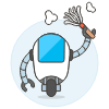 Cleaner Robot Illustration from UX Colors Set