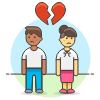 Couple Separation 2 2 Illustration from UX Colors Set