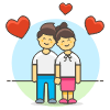 Couple Happy 1 Illustration from UX Colors Set