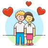 Couple Happy 5 illustration - Free transparent PNG, SVG. No sign up needed.