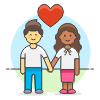 Couple Holding Hand 3 illustration - Free transparent PNG, SVG. No sign up needed.