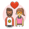 Couple In Love 2 illustration - Free transparent PNG, SVG. No sign up needed.