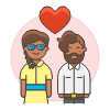 Couple In Love 3 illustration - Free transparent PNG, SVG. No sign up needed.