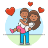 Couple Lifting 4 Illustration from UX Colors Set