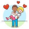 Couple Lifting 8 Illustration from UX Colors Set