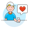 Firting Happy Message 1 Illustration from UX Colors Set