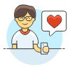 Firting Happy Message 3 Illustration from UX Colors Set