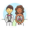 Wedding Couple 2 Illustration from UX Colors Set
