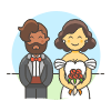 Wedding Couple 4 Illustration from UX Colors Set