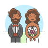 Wedding Couple 5 Illustration from UX Colors Set
