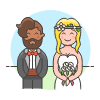 Wedding Couple 6 Illustration from UX Colors Set