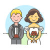 Wedding Couple 7 Illustration from UX Colors Set