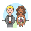 Wedding Couple 8 Illustration from UX Colors Set