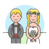 Wedding Couple 9 Illustration from UX Colors Set