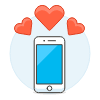 Dating Application 3 Illustration from UX Colors Set