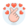 Miniheart Hand 1 Illustration from UX Colors Set