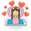 Online Dating 1 4 Illustration from UX Colors Set