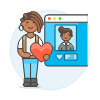 Online Dating Like 2 5 Illustration from UX Colors Set