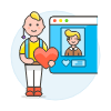 Online Dating Like 2 6 Illustration from UX Colors Set