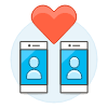 Online Dating Match Illustration from UX Colors Set
