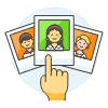 Online Dating Pick 2 Illustration from UX Colors Set