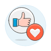 Social Network Love 1 Illustration from UX Colors Set | Free Download as SVG Vector and Transparent PNG | Streamline illustrations