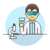 Scientist 1 4 Illustration from UX Colors Set