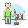 Janitor 3 Illustration from UX Colors Set