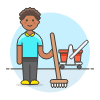 Janitor 6 Illustration from UX Colors Set