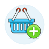 Shopping Basket Add 2 Illustration from UX Colors Set