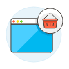 Shopping Basket Browser 1 Illustration from UX Colors Set