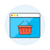Shopping Basket Browser 2 Illustration from UX Colors Set