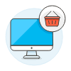 Shopping Basket Imac 1 Illustration from UX Colors Set