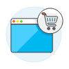 Shopping Cart Browser 1 Illustration from UX Colors Set