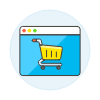 Shopping Cart Browser 2 Illustration from UX Colors Set