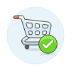 Shopping Cart Check Illustration from UX Colors Set