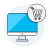 Shopping Cart Imac Illustration from UX Colors Set