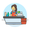 Cashier Clerk 1 6 Illustration from UX Colors Set