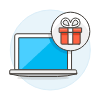 Gift Box Laptop 1 Illustration from UX Colors Set