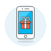Gift Box Phone 2 Illustration from UX Colors Set